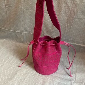 Bruce Glen Hot Pink Sparkle Bucket Bag